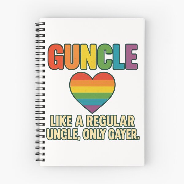 Item preview, Guncle Pride Heart Rainbow LGBTQ+ Quote designed and sold by Places On Earth.