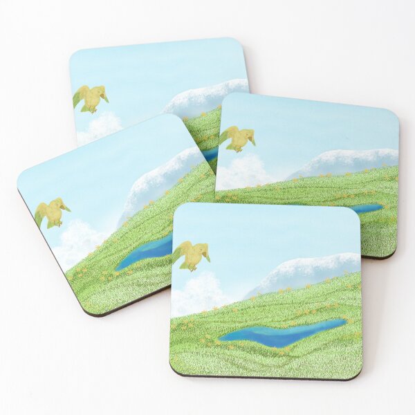 Item preview, An adorable bird flying over a peaceful wetland designed and sold by greenPQBstudio.