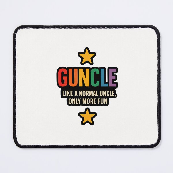 Item preview, Guncle Rainbow Text Funny LGBTQ Quote designed and sold by Places On Earth.