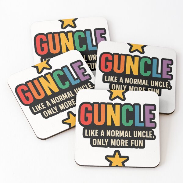 Item preview, Guncle Rainbow Text Funny LGBTQ Quote designed and sold by Places On Earth.