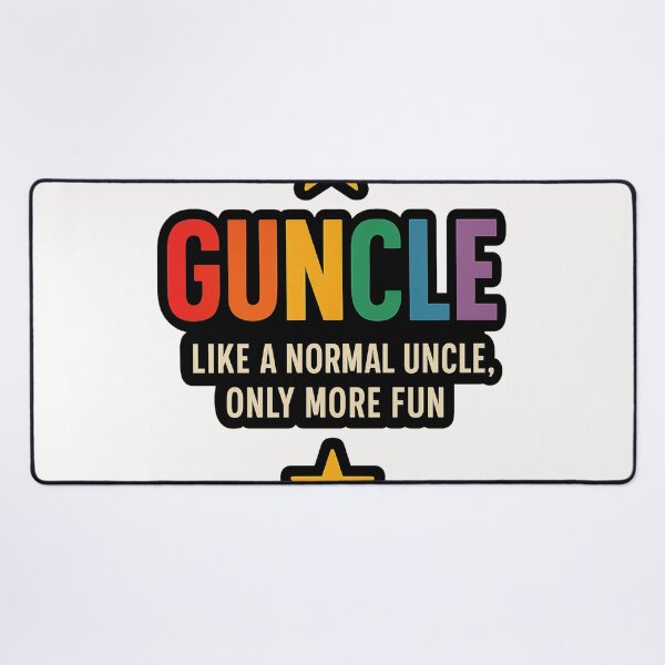 Item preview, Guncle Rainbow Text Funny LGBTQ Quote designed and sold by Places On Earth.