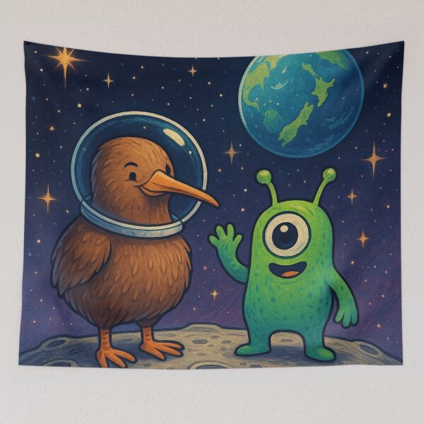 Item preview, Kiwi and Alien: Friends Across the Stars designed and sold by Mjonkey.