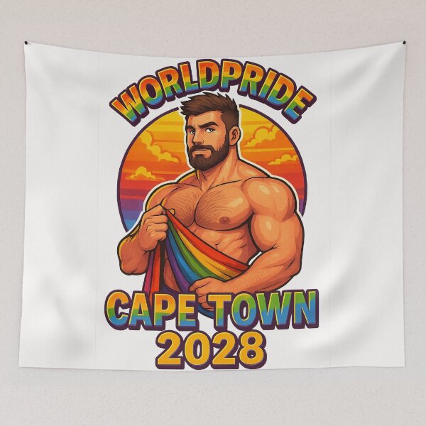 Item preview, WorldPride Cape Town 2028 Rainbow Pride Art designed and sold by Places On Earth.