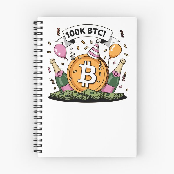 Item preview, Bitcoin reaching 100k and going beyond, bitcoin crypto designed and sold by NoetherSym.