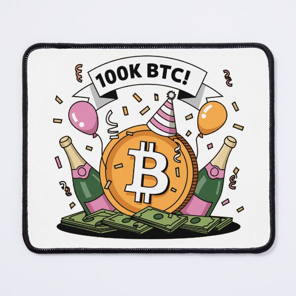 Item preview, Bitcoin reaching 100k and going beyond, bitcoin crypto designed and sold by NoetherSym.