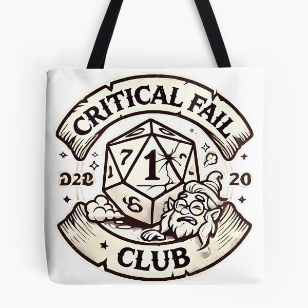 Item preview, Critical Fail Club – Hilarious Fantasy d20 Design for Tabletop Disaster Fans designed and sold by LoliDesignShop.