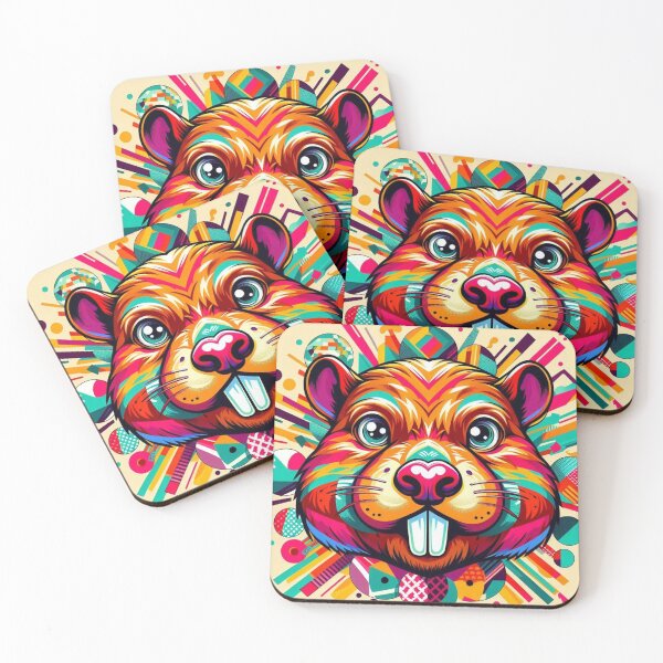 Item preview, Pop Art Style Cute Beaver designed and sold by Dogandesighn.