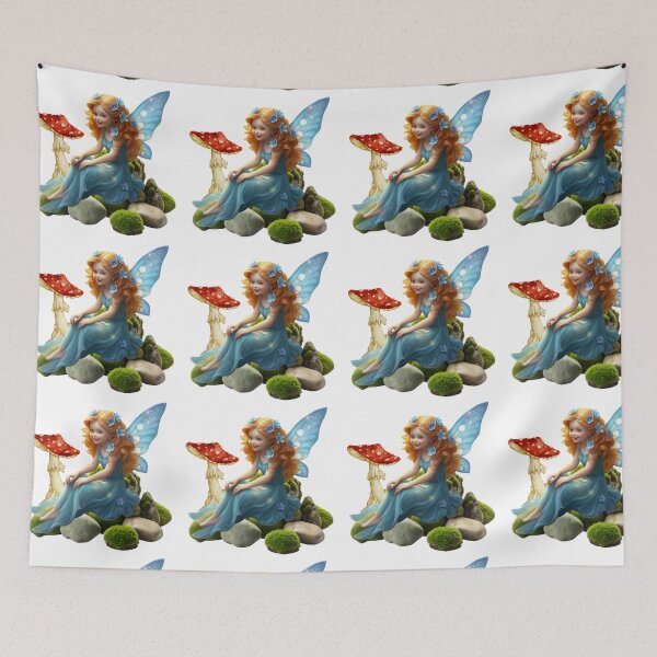 Item preview, Hada de la campanilla azul con hongo designed and sold by Agnes-Creative.