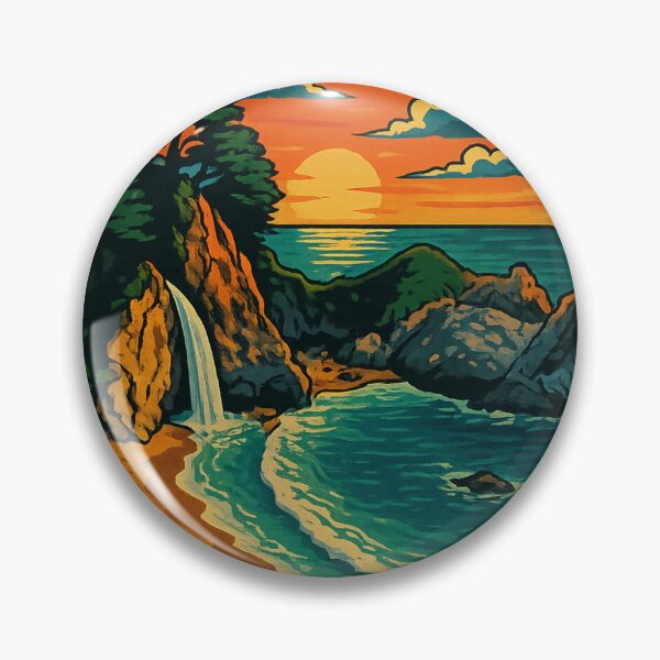 Item preview, McWay Falls Sunset View California Coast designed and sold by Places On Earth.