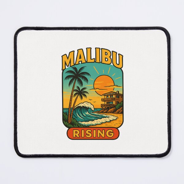 Item preview, Malibu Rising Beach Sunset Los Angeles Coast designed and sold by Places On Earth.