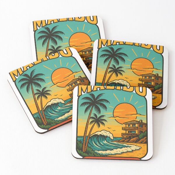 Item preview, Malibu Rising Beach Sunset Los Angeles Coast designed and sold by Places On Earth.