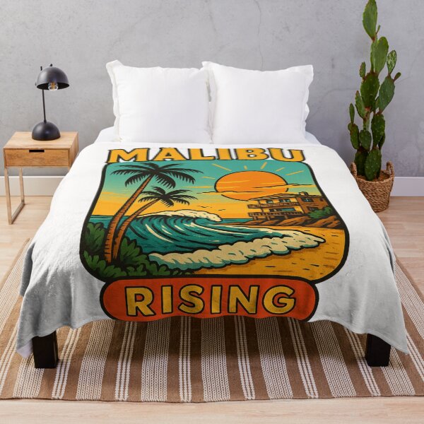 Item preview, Malibu Rising Beach Sunset Los Angeles Coast designed and sold by Places On Earth.