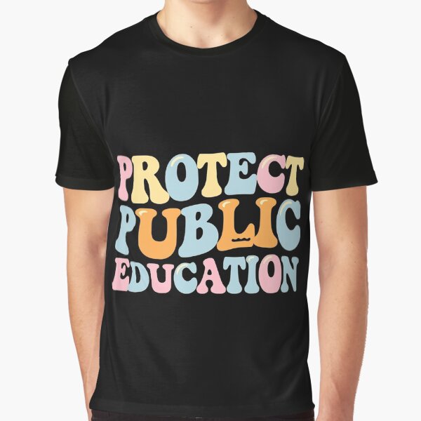 Item preview, Protect our public education - retro groovy back to school teachers day  designed and sold by SkeletonsDanger.