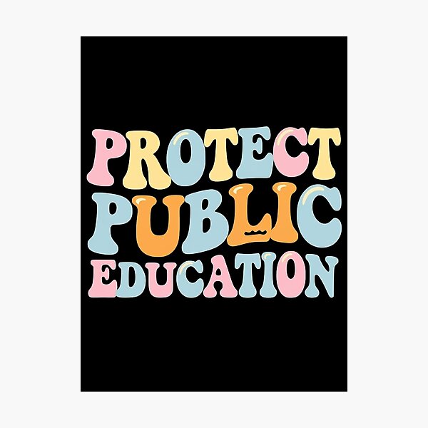 Item preview, Protect our public education - retro groovy back to school teachers day  designed and sold by SkeletonsDanger.