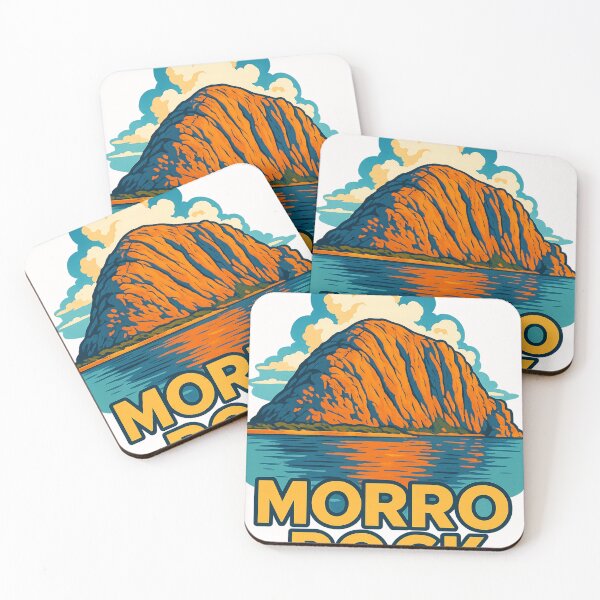 Item preview, Morro Rock Sunset Ocean Reflection Central Coast designed and sold by Places On Earth.