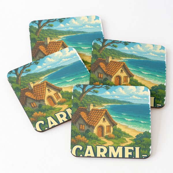 Item preview, Carmel-by-the-Sea California Coastal Cottage Scene designed and sold by Aryabek.