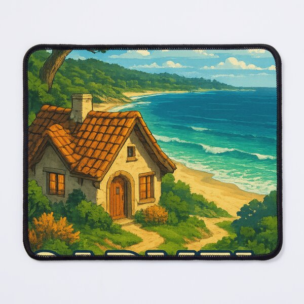Item preview, Carmel-by-the-Sea California Coastal Cottage Scene designed and sold by Aryabek.