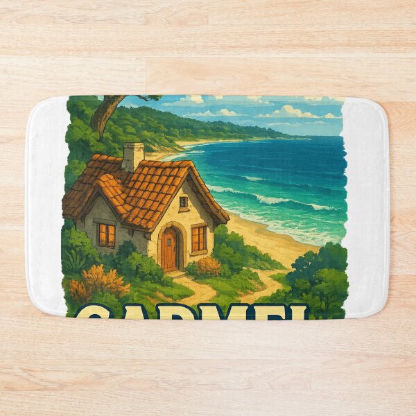 Item preview, Carmel-by-the-Sea California Coastal Cottage Scene designed and sold by Aryabek.