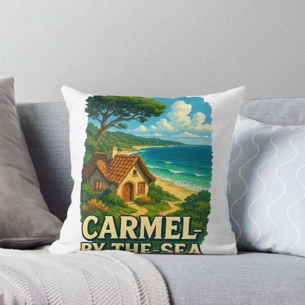 Item preview, Carmel-by-the-Sea California Coastal Cottage Scene designed and sold by Aryabek.