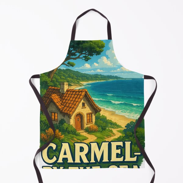 Item preview, Carmel-by-the-Sea California Coastal Cottage Scene designed and sold by Aryabek.