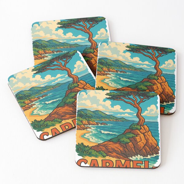 Item preview, Carmel-by-the-Sea Lone Cypress Coastal View designed and sold by Aryabek.