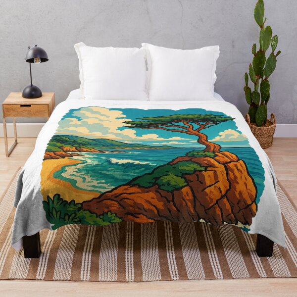 Item preview, Carmel-by-the-Sea Lone Cypress Coastal View designed and sold by Aryabek.