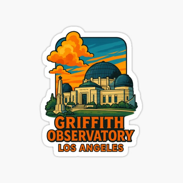 Griffith Observatory Los Angeles Sunset View Sticker