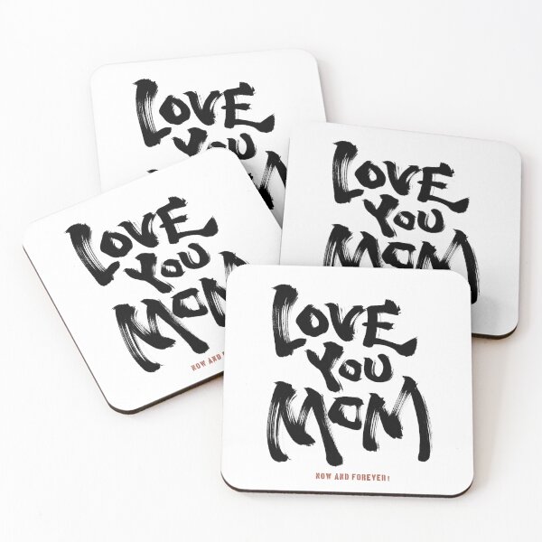 Item preview, Love you Mom ! Japanese style calligraphy art designed and sold by Necokite.