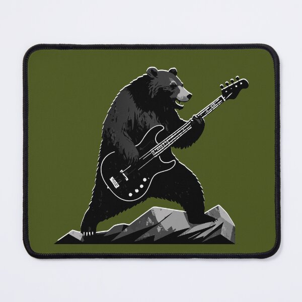 Item preview, Rocking Bear Bass Guitar Player Concert Festival Music Cool designed and sold by Colorfulman.