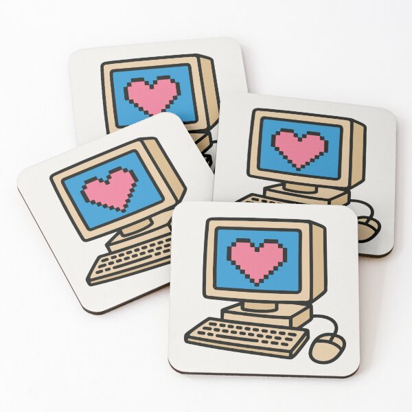 Item preview, Y2K Retro Computer Love 2000s Internet Pixel Heart designed and sold by arowh.