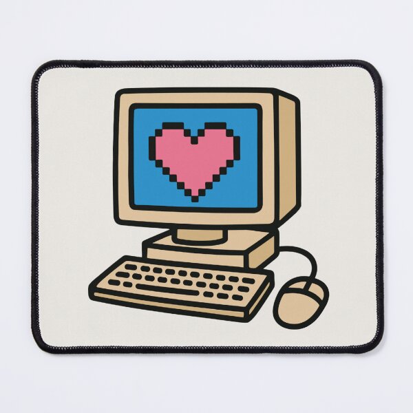 Item preview, Y2K Retro Computer Love 2000s Internet Pixel Heart designed and sold by arowh.