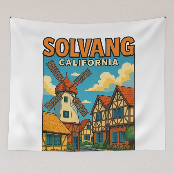 Item preview, Solvang Windmill Town Santa Ynez Valley California designed and sold by Aryabek.