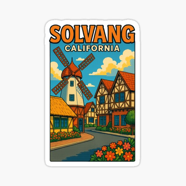 Item preview, Solvang Windmill Town Santa Ynez Valley California designed and sold by Aryabek.