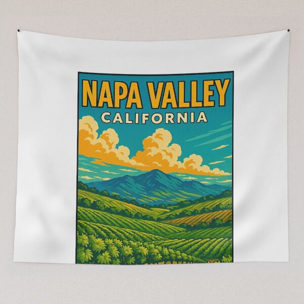 Item preview, Napa Valley California Vineyard Landscape designed and sold by Aryabek.