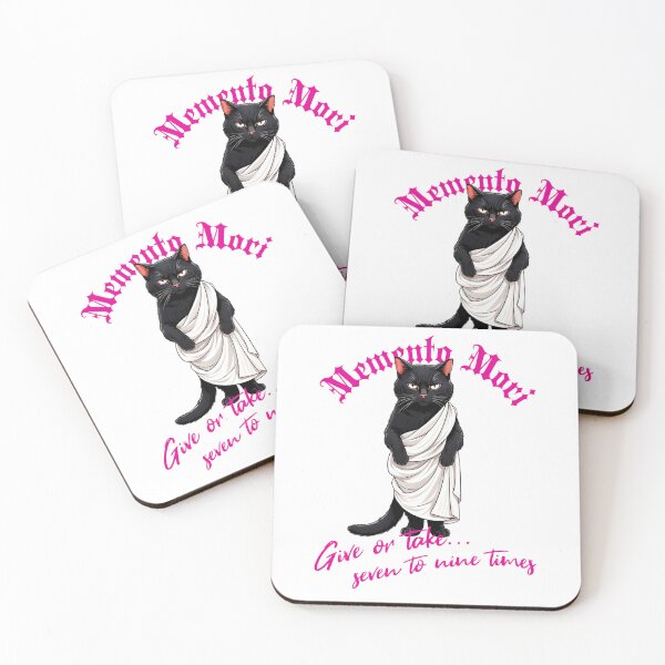 Item preview, Stoic Cat Memento Mori Funny Quote designed and sold by Dago345.