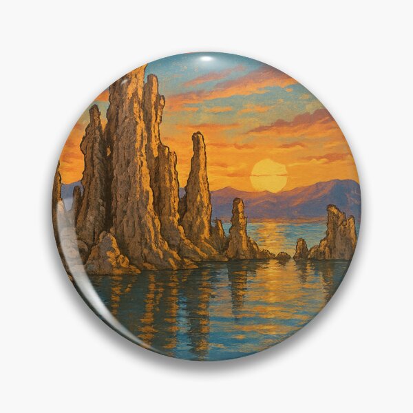 Item preview, Mono Lake Sunset with Tufa Formations California designed and sold by Aryabek.