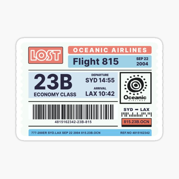 Aperçu de l'œuvre Billet Oceanic Airlines (série télévisée Lost) créée et vendue par widmore.