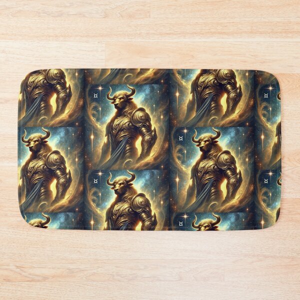 Item preview, Majestic golden Taurus zodiac warrior in cosmic armor designed and sold by ChernivtsiSkoda.