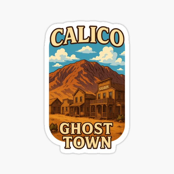 Vista previa del artículo con la obra «Pueblo fantasma de Calico, histórico pueblo minero del oeste de California», diseñado y vendido por Aryabek.