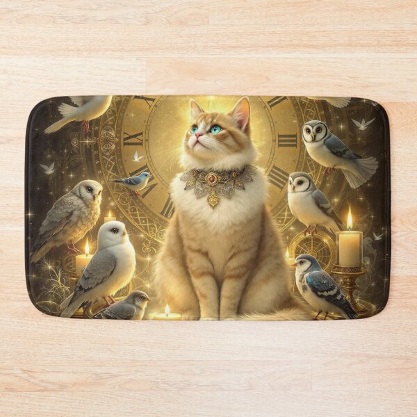 Item preview, Cat with Clock and Hangers-On designed and sold by HabitableMoons.