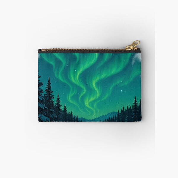 Item preview, Northern Lights Aurora Borealis Over Fairbanks Alaska designed and sold by Aryabek.