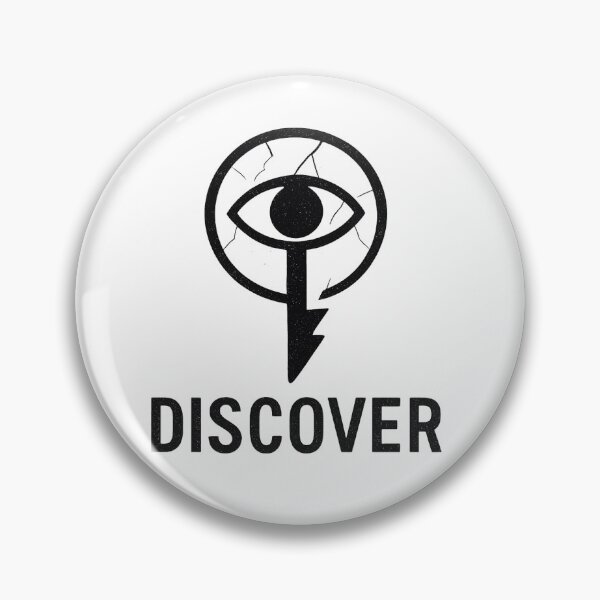 Artikelvorschau, Schlüsselsymbol mit Auge über DISCOVER Schriftzug entworfen und verkauft von AlphaAutomation.