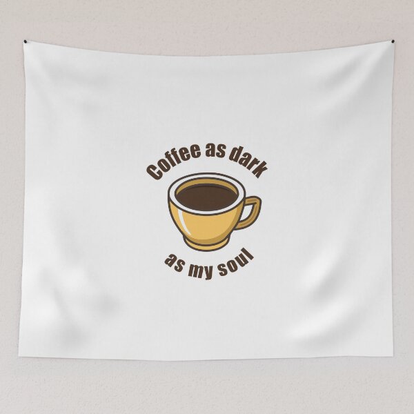 Item preview, Strong, dark coffee for the soul illustration black coffee in a cup designed and sold by Eva-Designs-.