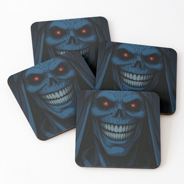 Item preview, Sinister Skull Reaper | Dark Horror Art with Red Eyes designed and sold by Printdesigns1.