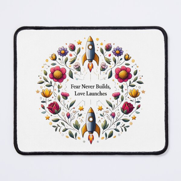 Item preview, Love Launches - Inspirational Rocket & Floral Design designed and sold by AnnDesignStudio.