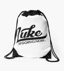 I'm Going Now Drawstring Bag