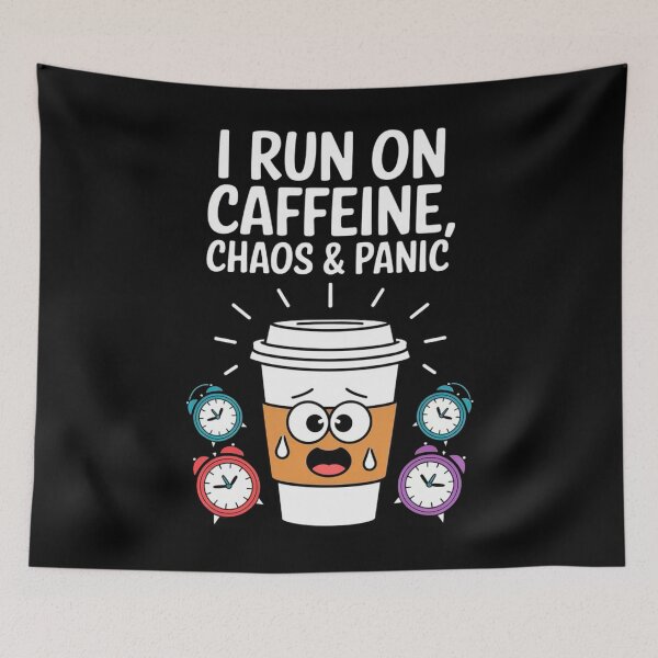 Item preview, Caffeine Chaos Anxiety Funny Design for Overwhelmed People designed and sold by BunBuntheDog-.