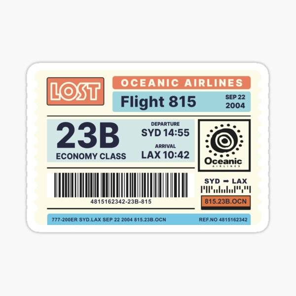Item preview, Flight 815 Ticket (Lost TV Show) designed and sold by widmore.