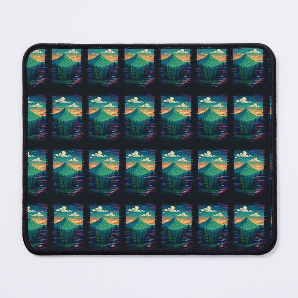 Item preview, Pixelated Nature Glitch – Retro 8-Bit Landscape with Digital Twist designed and sold by Nadarva Prints.