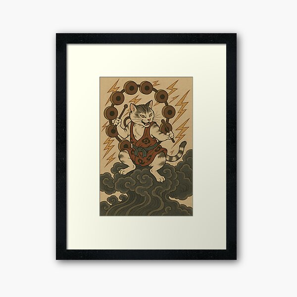 Aperçu de l'œuvre Raijin-Neko – La divinité du chat-tonnerre créée et vendue par Wa-Koubou.